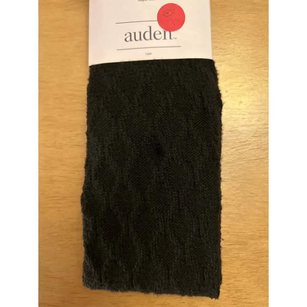 New Women's Auden Knee High Boot Socks Super soft Black Shoe size 4-10